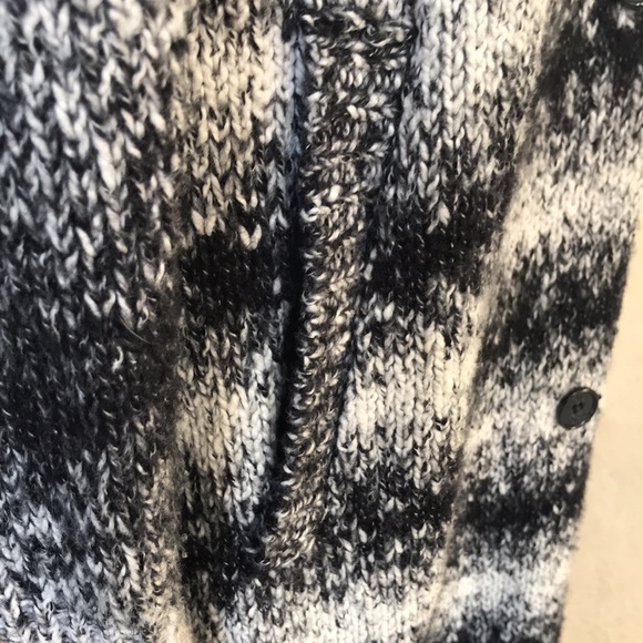 Michael Kors Black, Gray & White Long Knit Cardigan - Picture 8 of 14